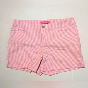 Lilly Pulitzer Pink Tropics Seeksucker Kelly Shorts